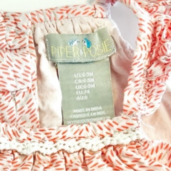 BEAUTIFUL PIPER & POSIE Romper BUNDLE with headband Baby Girl 6-9mths - LIKE NEW - Picture 8 of 8